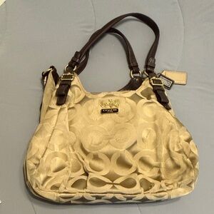 Coach Tan Signature Shoulder Bag